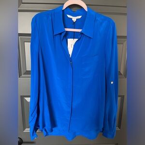 Diane Von Furstenberg Silk Button Up Top